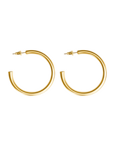 Load image into Gallery viewer, Large Zoie Hoops Gold  | Stainless Steel Gold Plated
