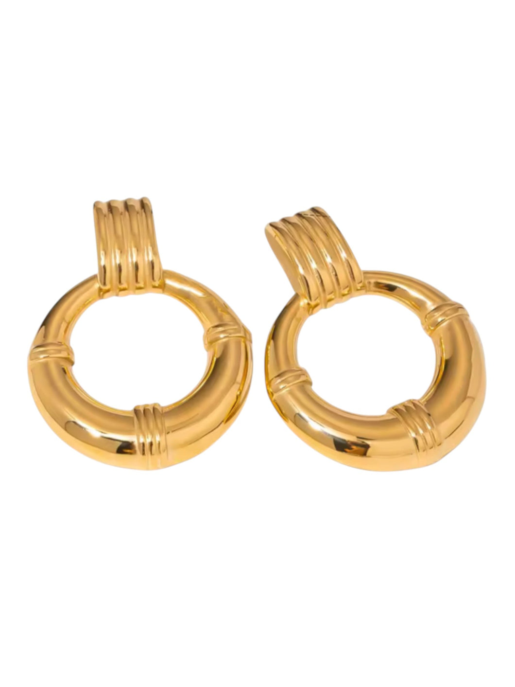 Carson Statement Gold Earrings | Stainless Steel Gold Plated
