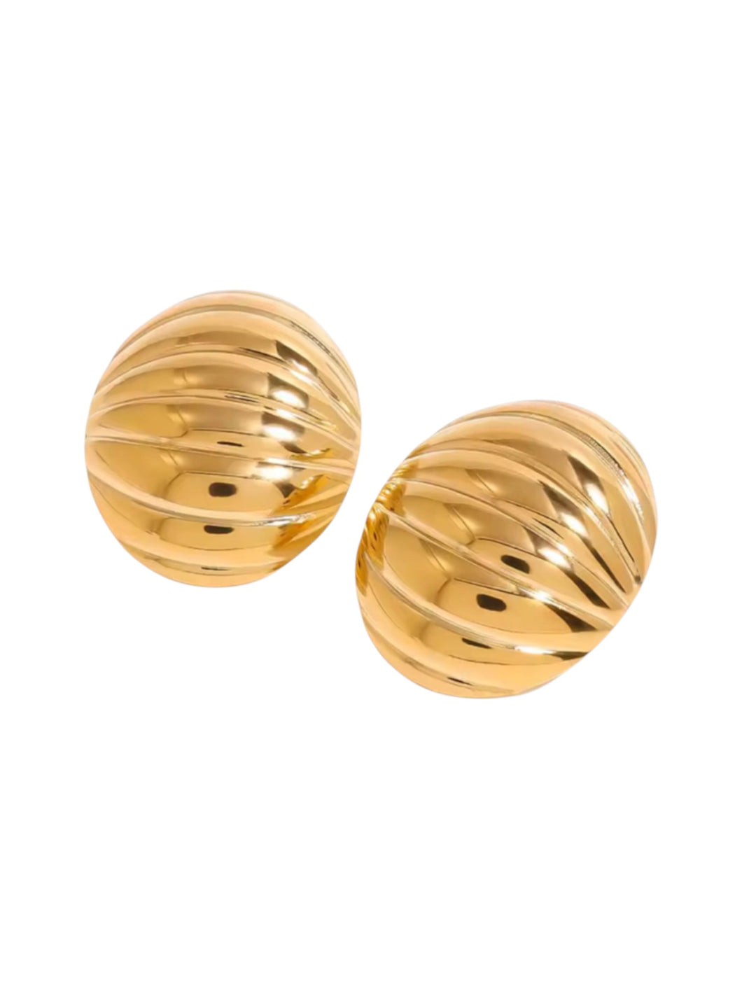 Delilah Dome Statement Gold Earrings | Stainless Steel Gold Plated