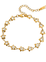 Load image into Gallery viewer, Diamond Star Gold Bracelet | Stainless Steel Gold Plated
