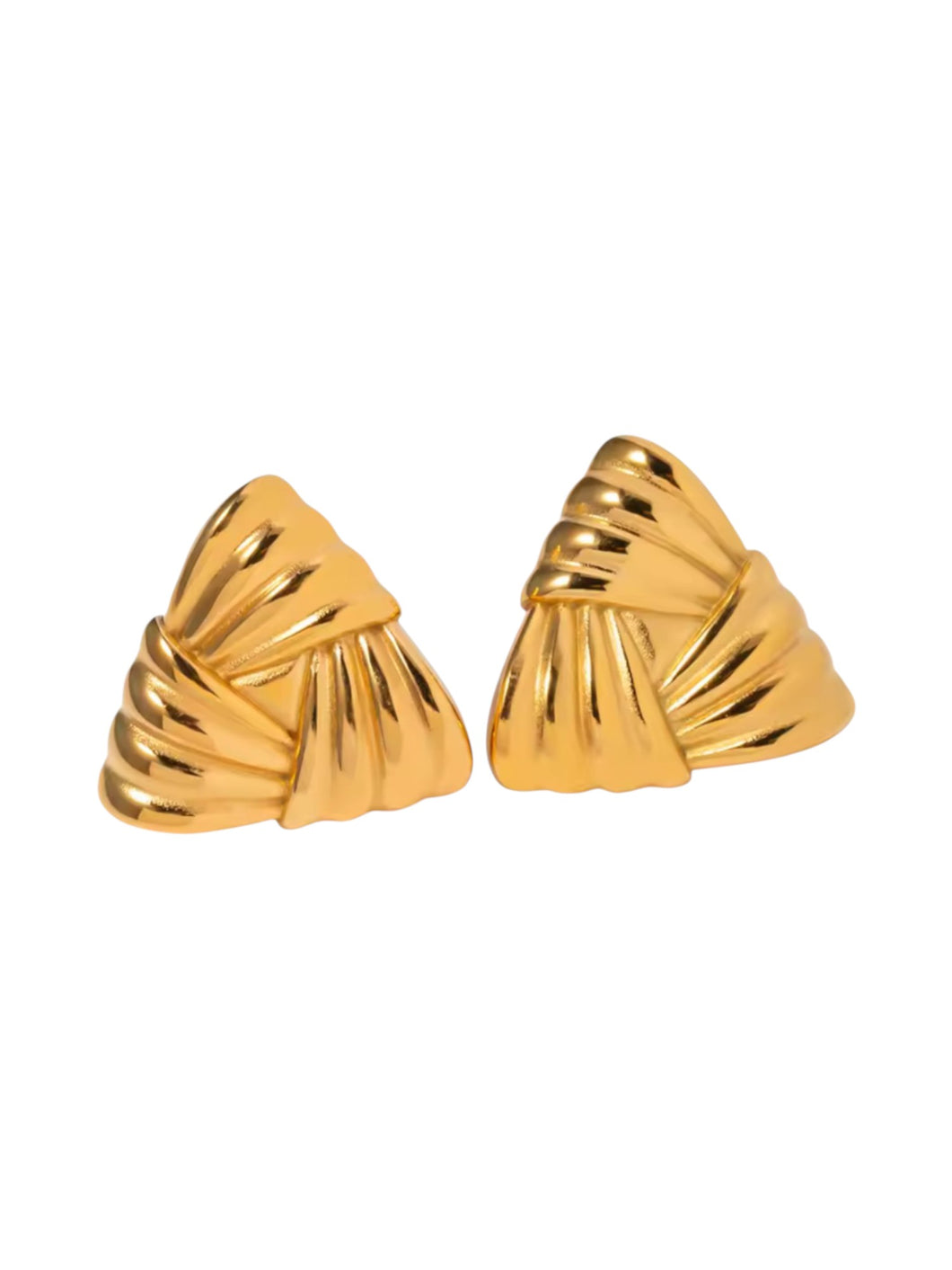 Tanner Triangle Gold Earrings | Stainless Steel Gold Plated