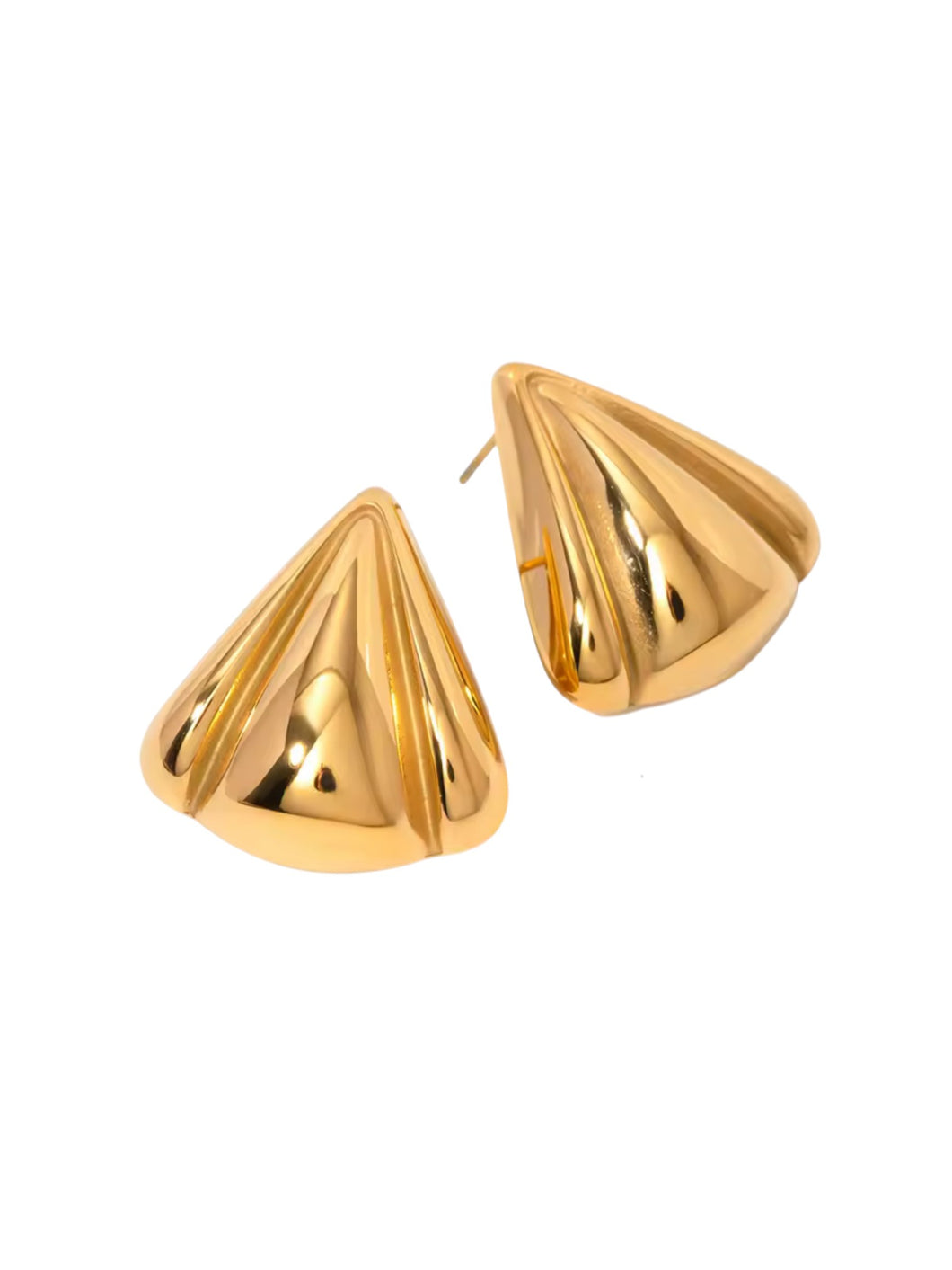 Tiana Triangle Gold Earrings | Stainless Steel Gold Plated