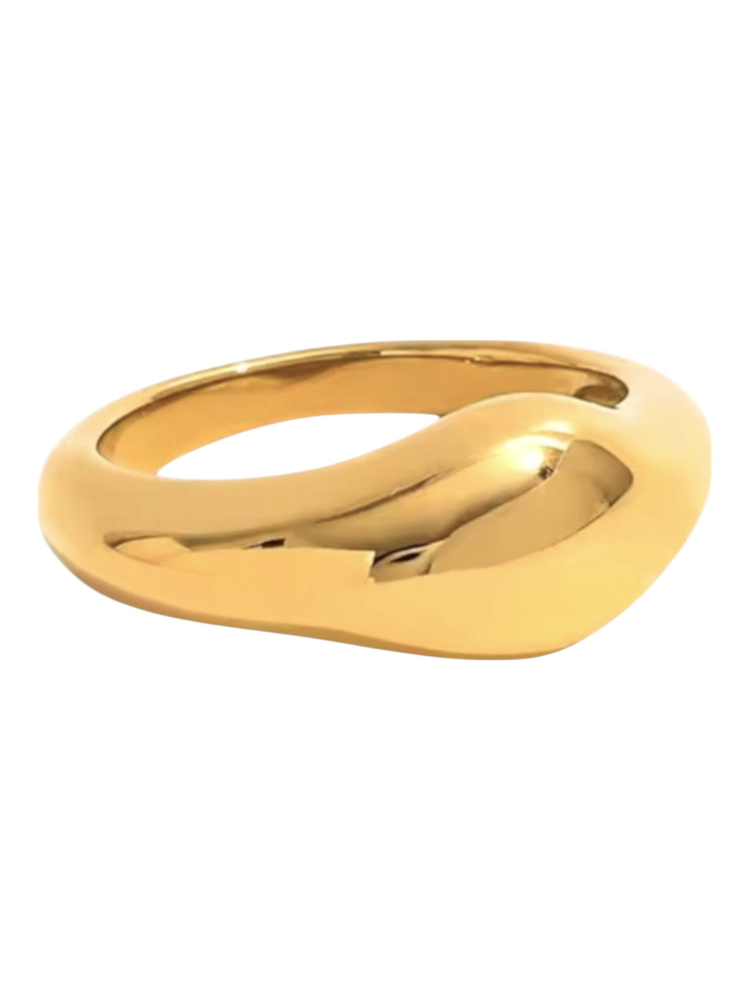 Saige Signet Gold Ring | Stainless Steel Gold Plated