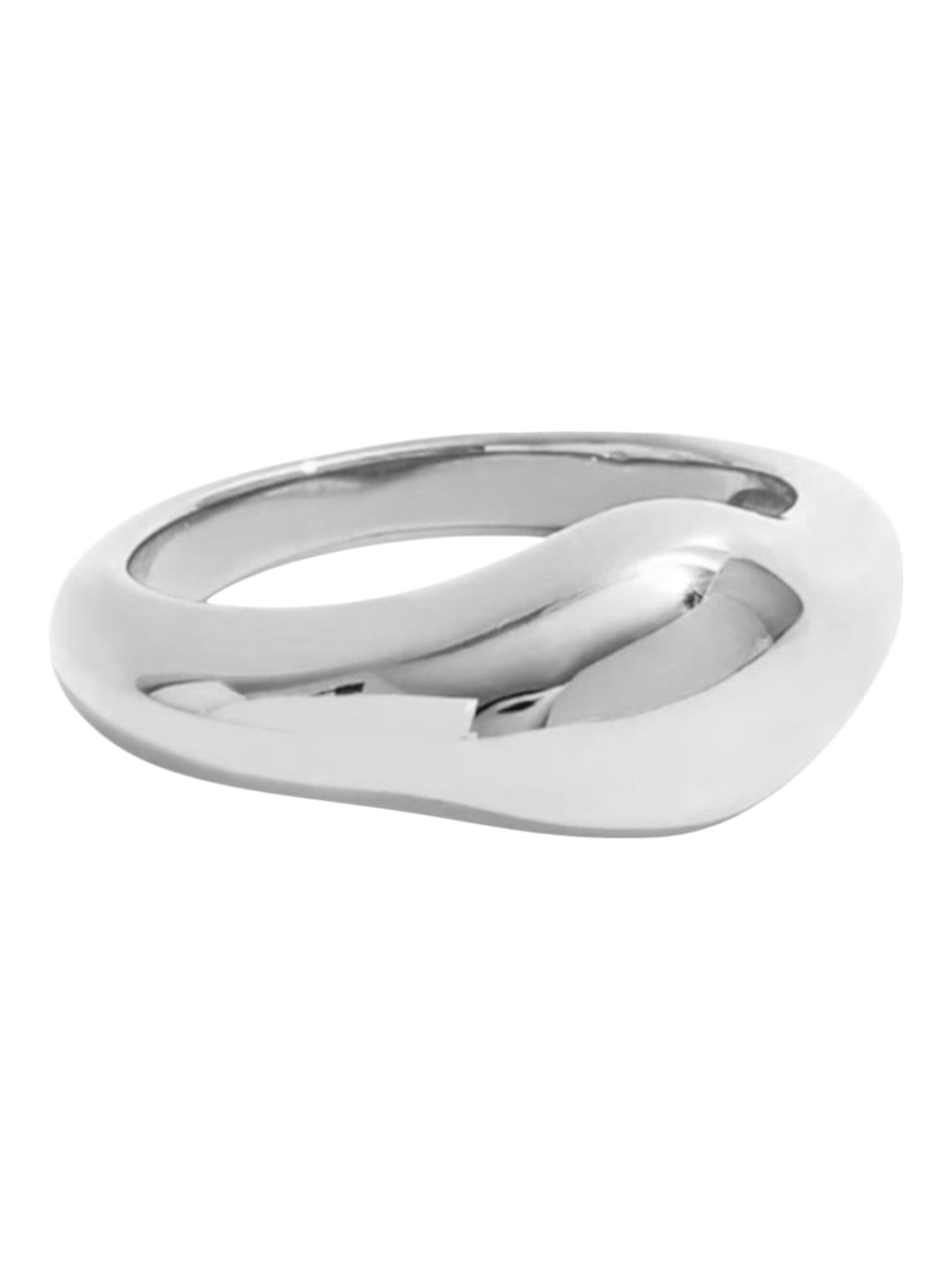 Saige Signet Silver Ring | Stainless Steel