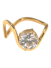 Load image into Gallery viewer, Harriet Abstract Solitaire Gold Ring | Stainless Steel Gold Plated
