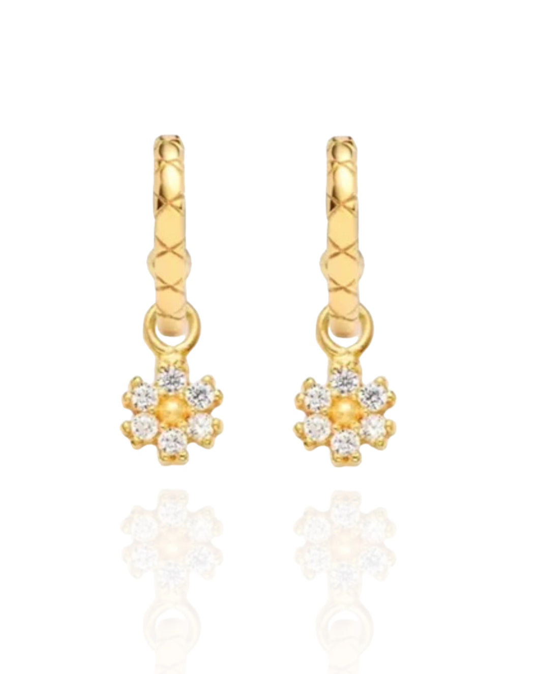 Gold Daisy Drops | Gold Plated 925 Sterling Silver