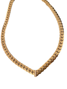 Veronique V Gold Necklace
