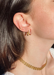 Libby Hoops Fuchsia | Gold Plated 925 Sterling Silver