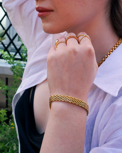 Simone Gold  Watchband Bracelet  | Stainless Steel Gold Plated