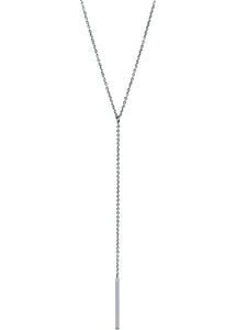 Natalie Lariat Necklace Silver