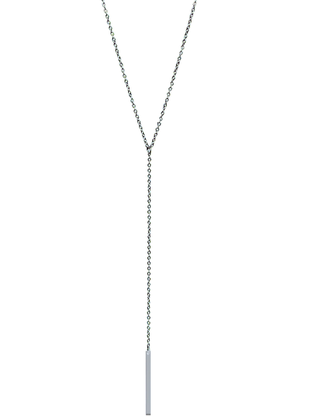 Natalie Lariat Necklace Silver