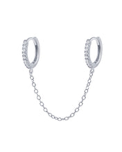 Load image into Gallery viewer, Ava 925 Sterling Silver Chain Huggies 
