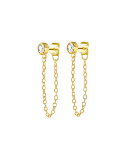 Demi Chain Earrings Gold | Gold Plated 925 Sterling Silver