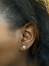 Load image into Gallery viewer, Mushroom Studs White | Gold Plated 925 Sterling Silver
