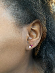 Nola Studs Pink | Gold Plated 925 Sterling Silver