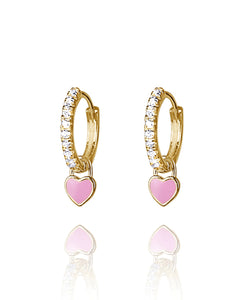 Heart You Earrings Pink