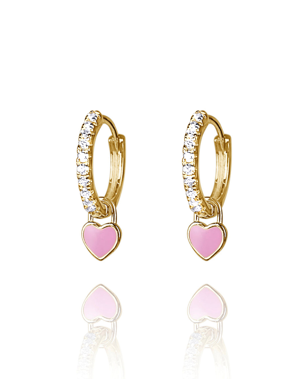 Heart You Earrings Pink