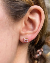 Load image into Gallery viewer, Pink Butterfly Studs | Gold Plated 925 Sterling Silver
