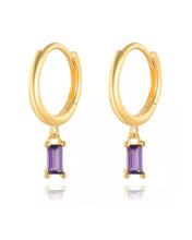 Load image into Gallery viewer, Mackenzie Drops Purple | Gold Plated 925 Sterling Silver
