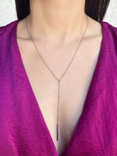 Load image into Gallery viewer, silver lariat necklace
