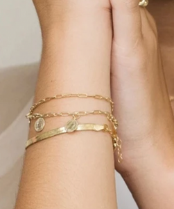 Louisa Tiny Link Bracelet Gold | Gold Plated 925 Sterling Silver