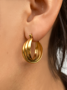 Sloane Gold Hoops Earrings 