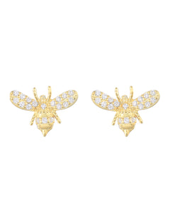 Bee Studs Gold | Gold Plated 925 Sterling Silver