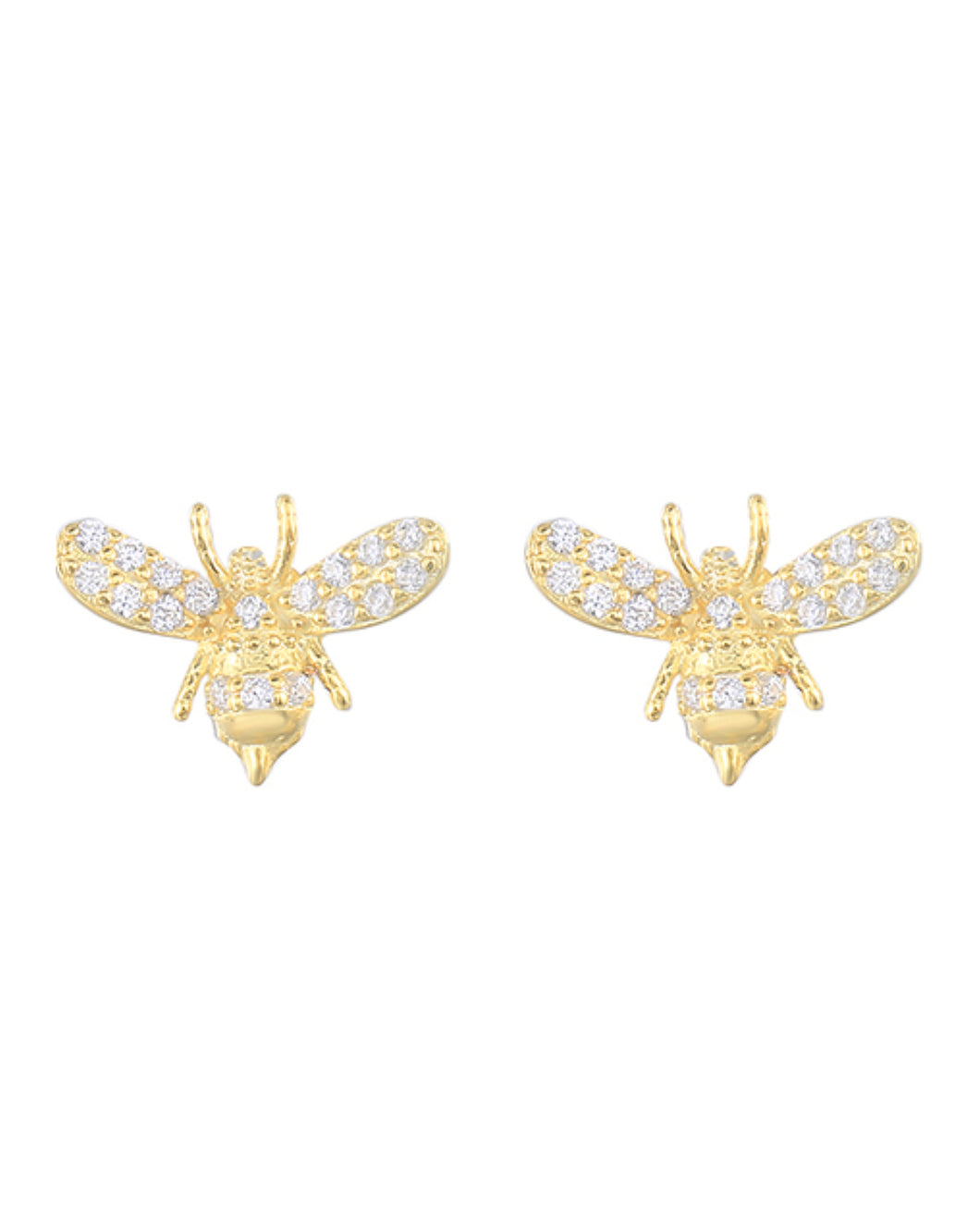 Bee Studs Gold | Gold Plated 925 Sterling Silver