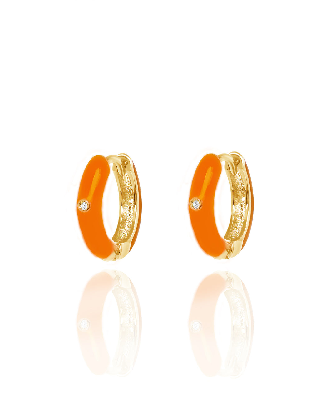 Dakota Huggies Bright Orange | Gold Plated 925 Sterling Silver