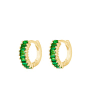 Load image into Gallery viewer, Double Genevieve Emerald | Gold Plated 925 Sterling Silver
