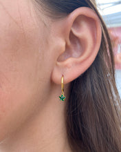 Load image into Gallery viewer, Star Emerald Drops | Gold Plated 925 Sterling Silver

