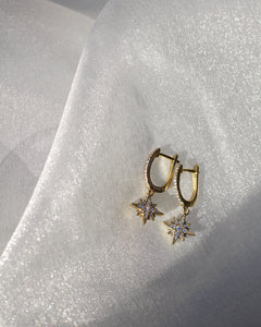 Erina Star Drop Gold  Earrings