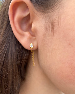 sterling silver chain earrings