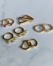 Load image into Gallery viewer, gold plated huggies earrings
