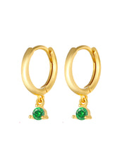 Load image into Gallery viewer, Hailey Drops Emerald | Gold Plated 925 Sterling Silver
