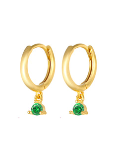 Hailey Drops Emerald | Gold Plated 925 Sterling Silver