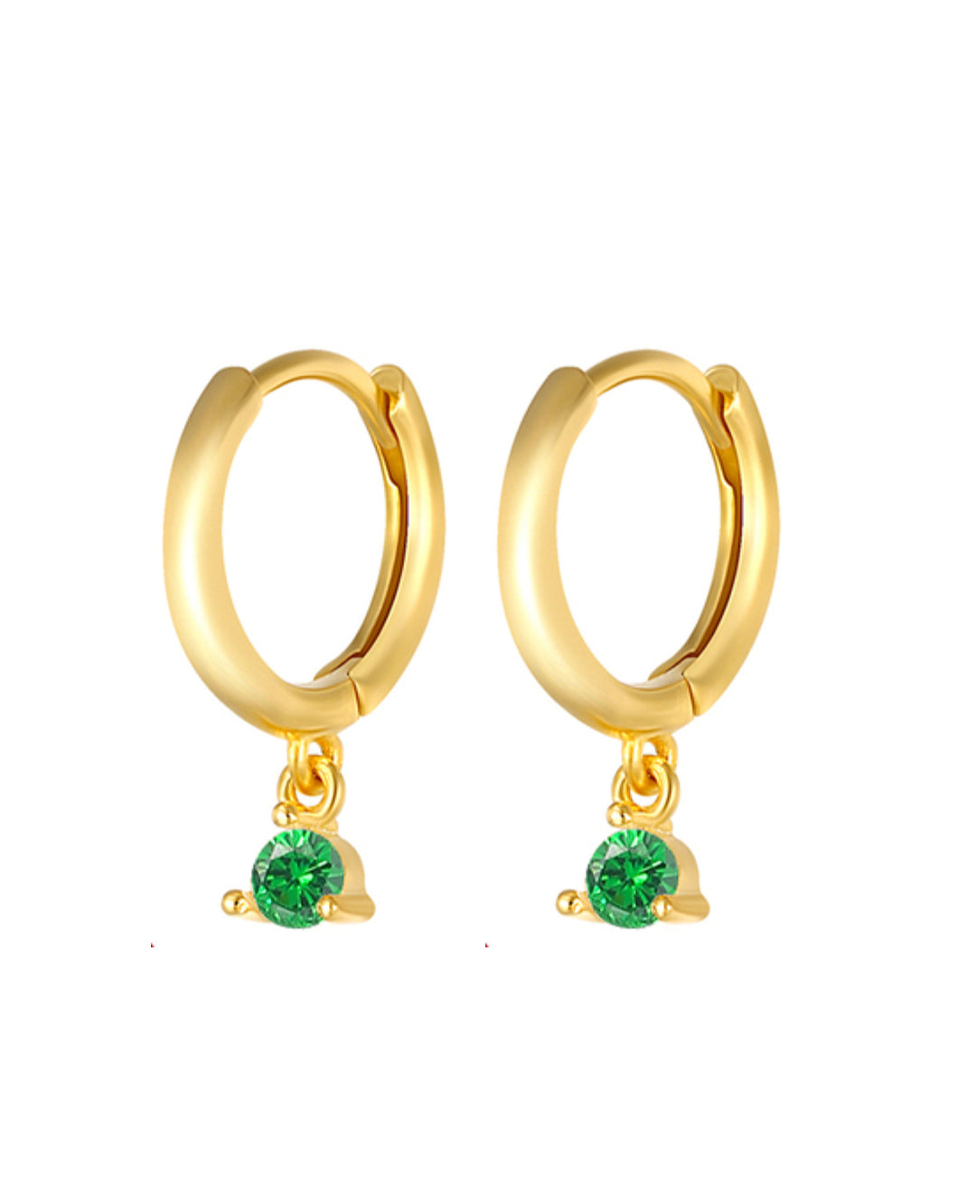 Hailey Drops Emerald | Gold Plated 925 Sterling Silver