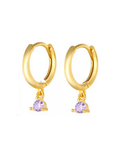 Load image into Gallery viewer, Hailey Drops Purple | Gold Plated 925 Sterling Silver
