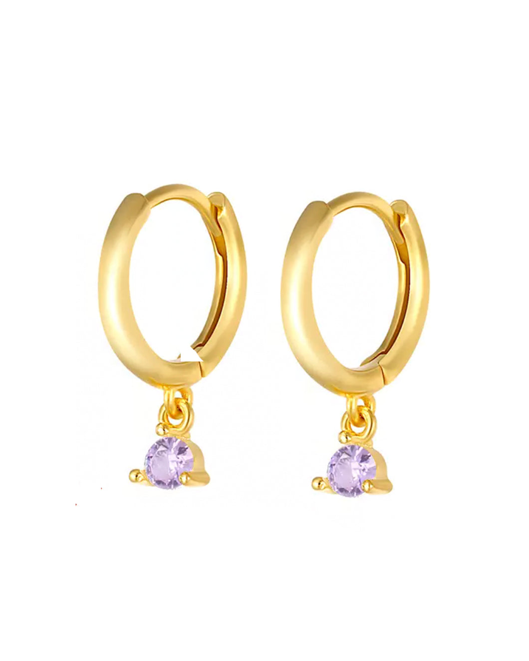 Hailey Drops Purple | Gold Plated 925 Sterling Silver