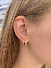 Load image into Gallery viewer, Tanya Baguette Hoops | Gold Plated 925 Sterling Silver
