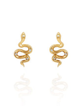 Load image into Gallery viewer, Sydney Snake Studs Gold | Gold Plated 925 Sterling Silver
