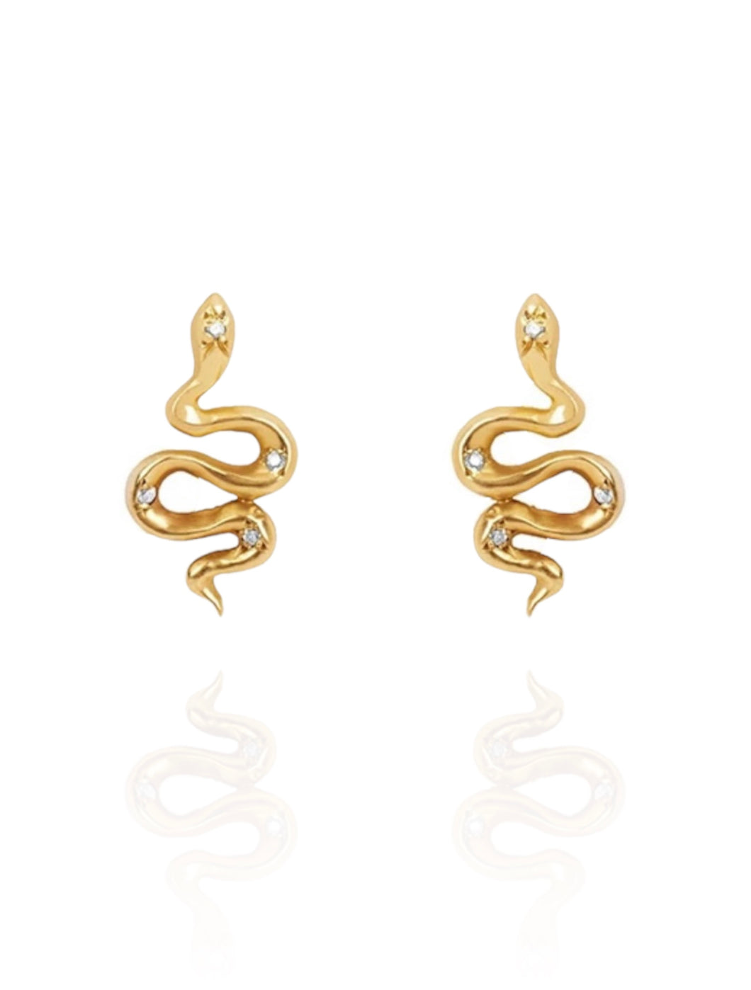 Sydney Snake Studs Gold | Gold Plated 925 Sterling Silver