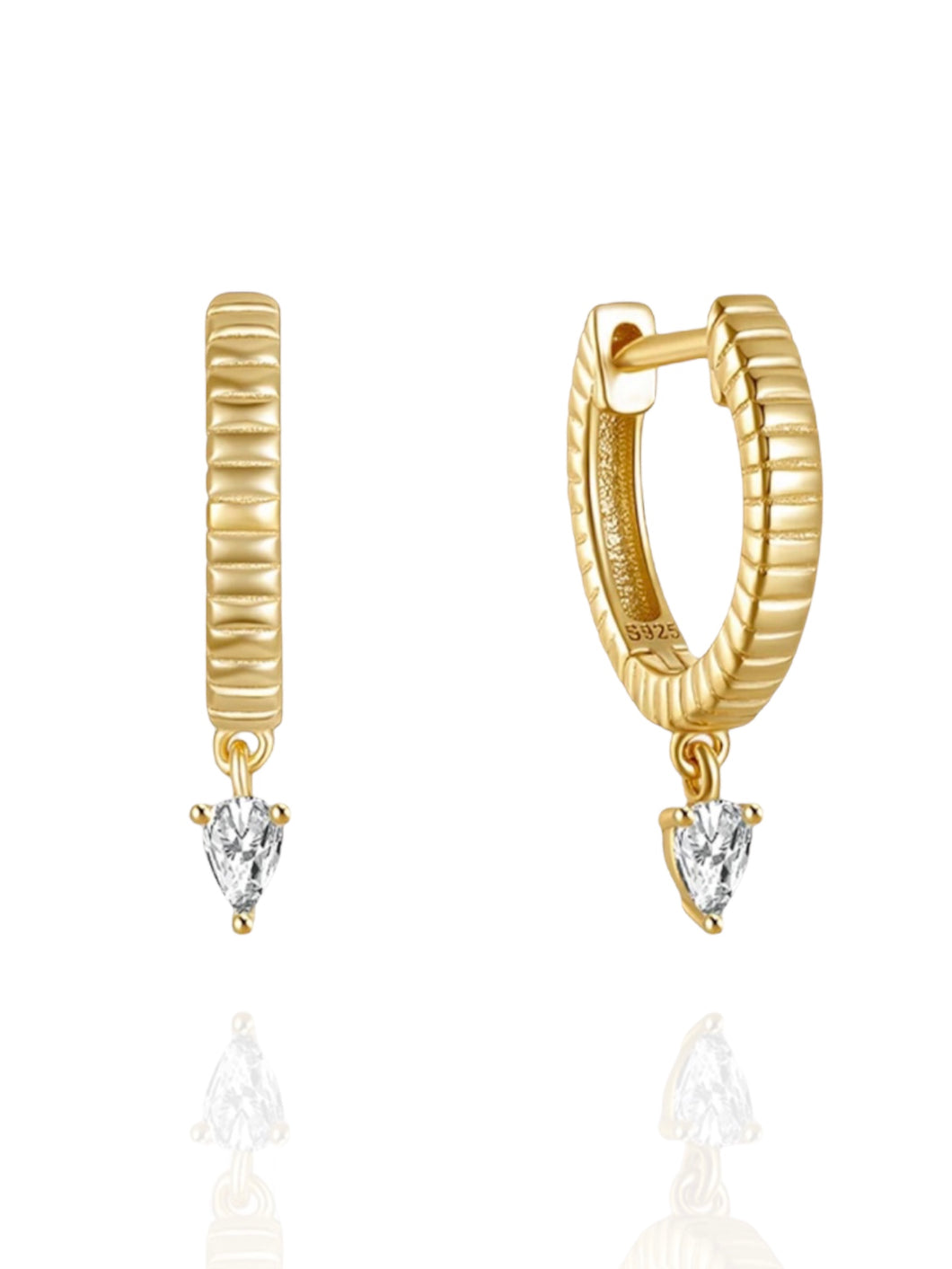 Callista Pear Drops | Gold Plated 925 Sterling Silver