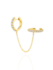 Eve Chain No Piercing Cuff - Gold | Gold Plated 925 Sterling Silver