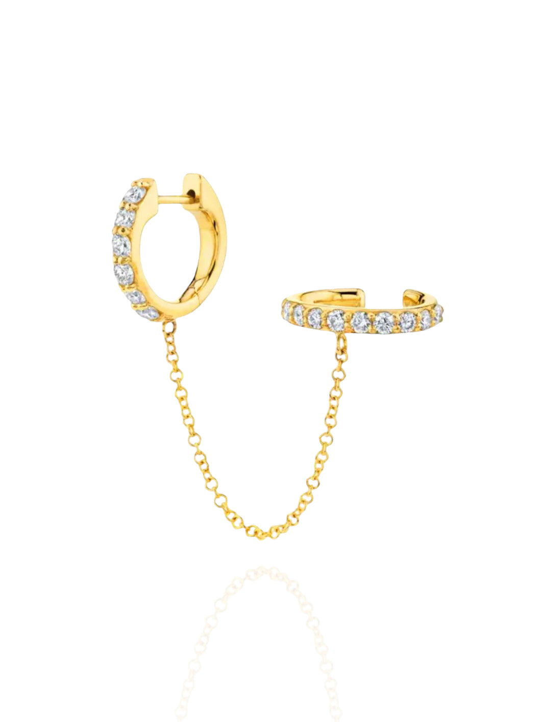 Eve Chain No Piercing Cuff - Gold | Gold Plated 925 Sterling Silver