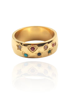 Valencia Multicolor Band Gold