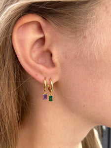 Mackenzie Drops Purple | Gold Plated 925 Sterling Silver
