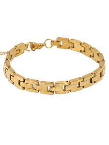 Ambra Link Bracelet Gold  | Stainless Steel Gold Plated