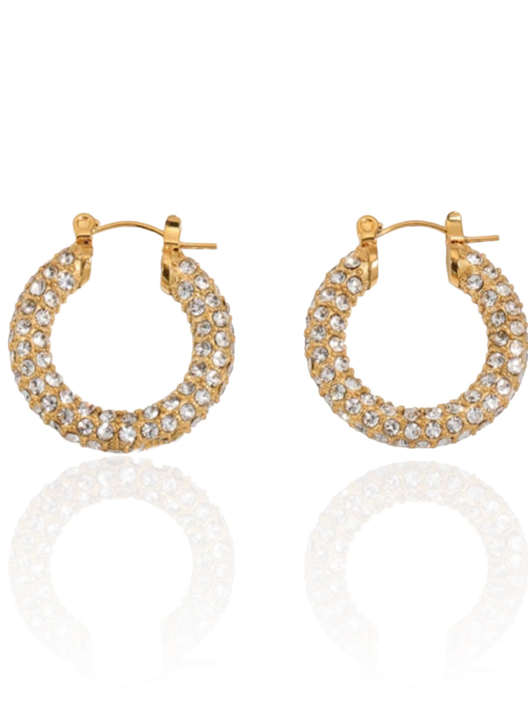 Large Frankie Hoops  | Stainless Steel Gold Plated