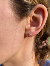 Load image into Gallery viewer, Double Bezel Studs Gold | Gold Plated 925 Sterling Silver
